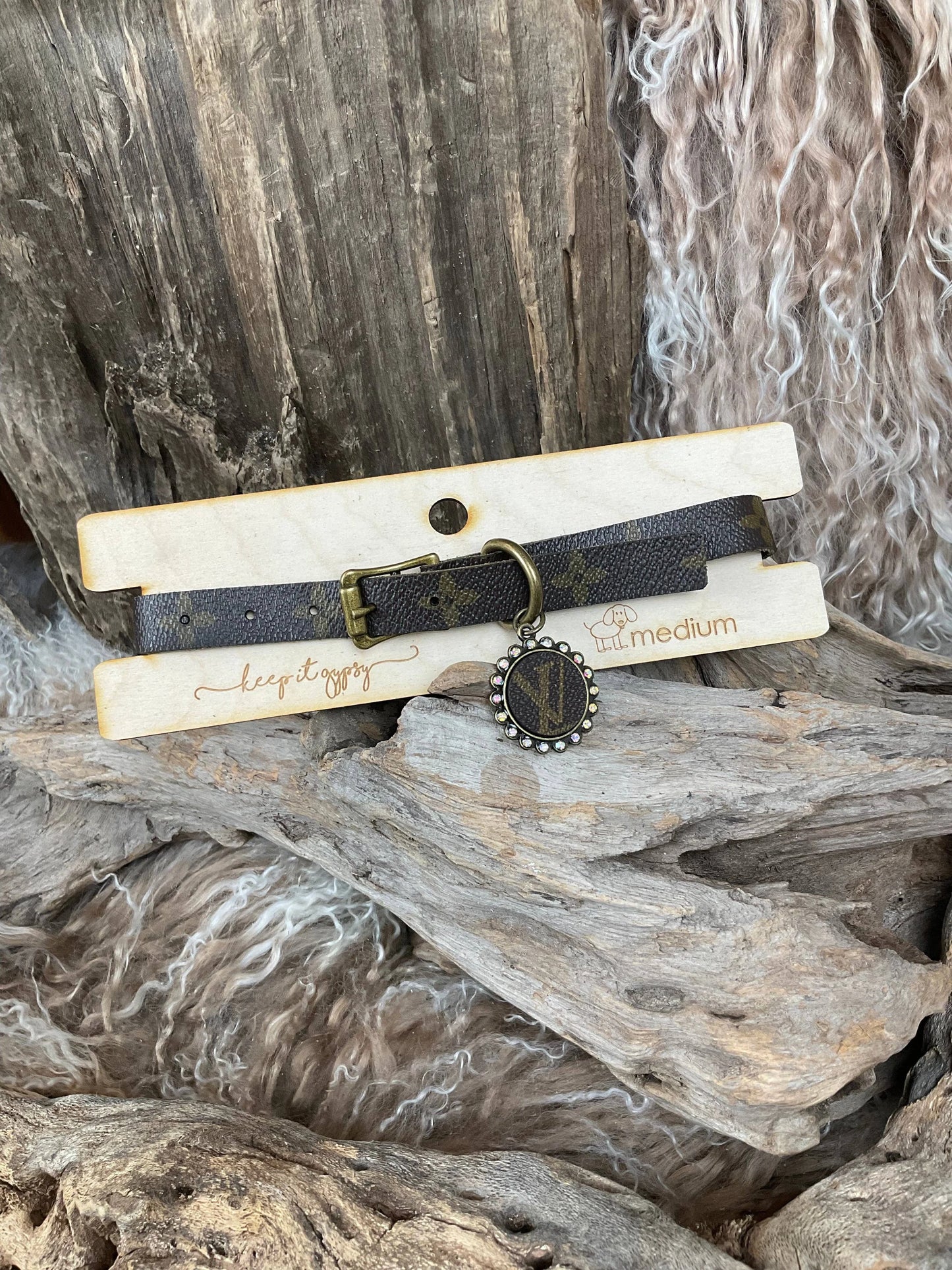 Keep it Gypsy - DOG COLLAR Collection UPCYCLED Medium