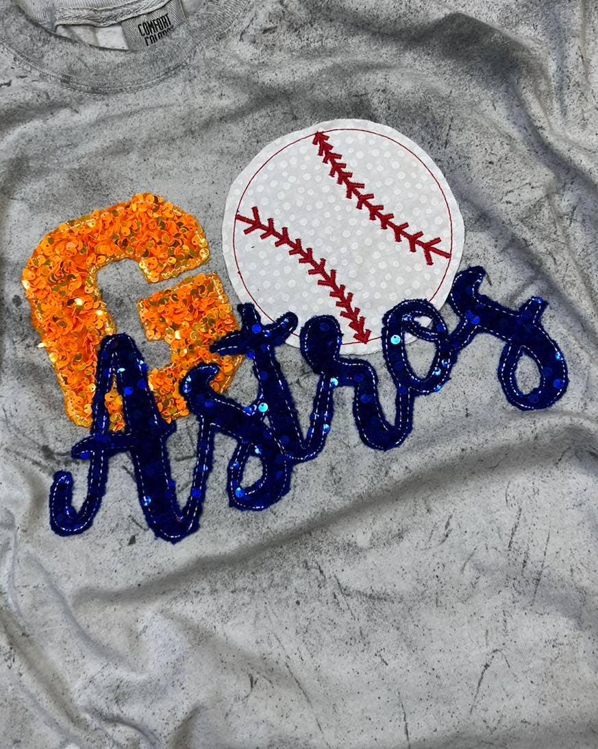 GO ASTROS Comfort Color Tee-Smoke Grey