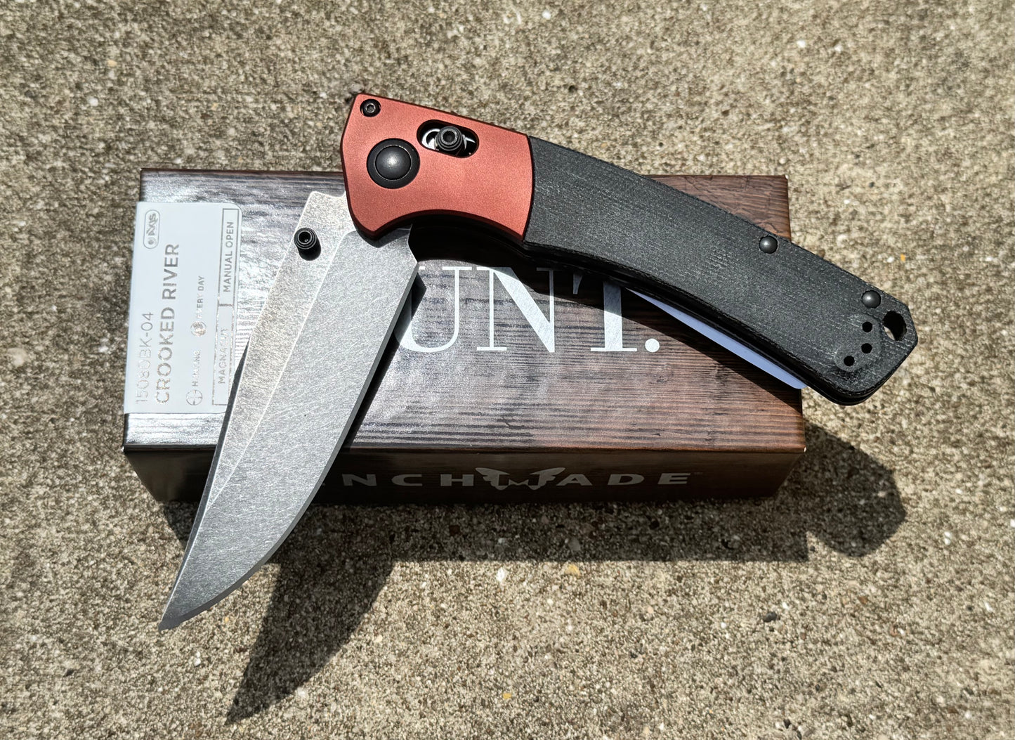 BENCHMADE Crooked River-Burnt Copper-Black Micarta