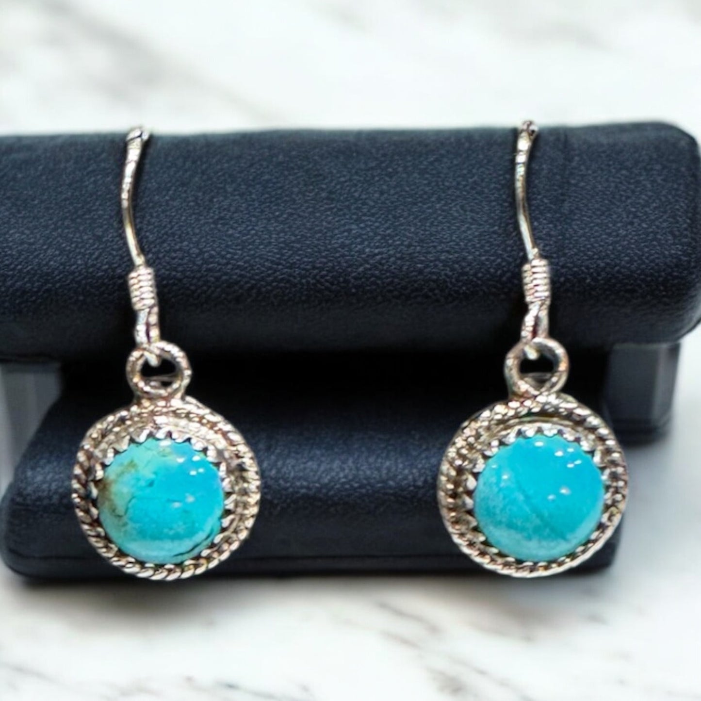 AUTHENTIC NATIVE AMERICAN ROUND EARRINGS -NAVAJO