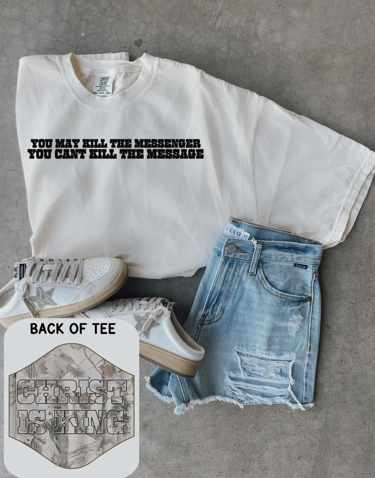 CAN'T KILL THE MESSAGE TEE COMFORT COLORS
