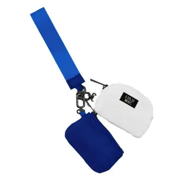 LULU MAC Wristlet- ROYAL/WHITE