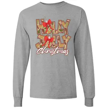 YOUTH Camo Holly Jolly Long Sleeve Tee