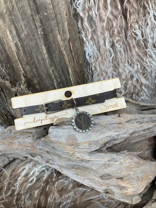 Keep it Gypsy - DOG COLLAR Collection UPCYCLED Small