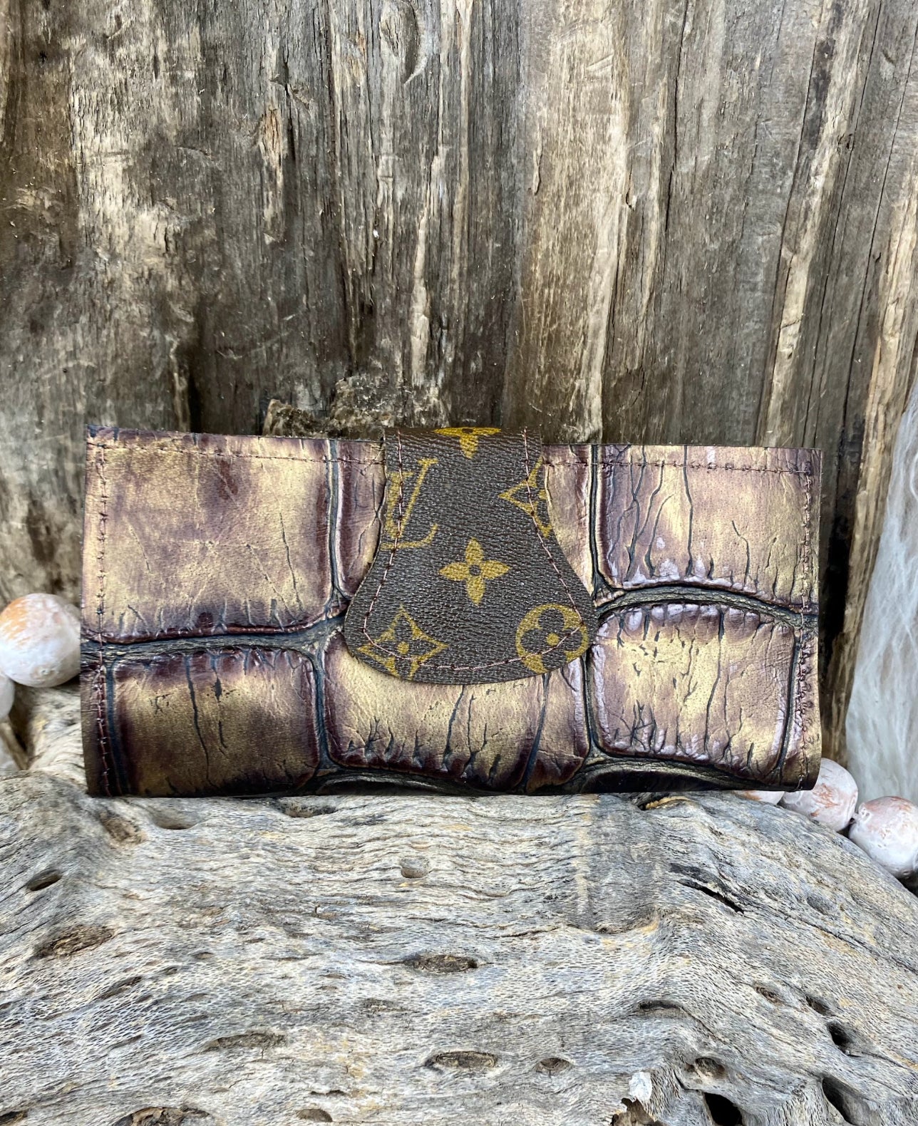 Keep it Gypsy - Upcycled LV Wallet - Turtle