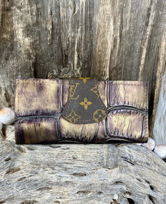Keep it Gypsy - Upcycled LV Wallet - Turtle