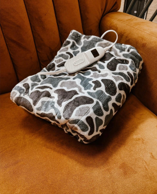 DUCK CAMO HEATED BLANKET 50X60