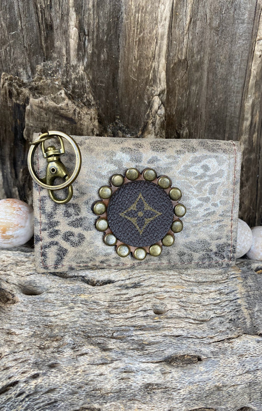 Keep it Gypsy - Upcycled LV Becca CC Holder- GreyLeopard