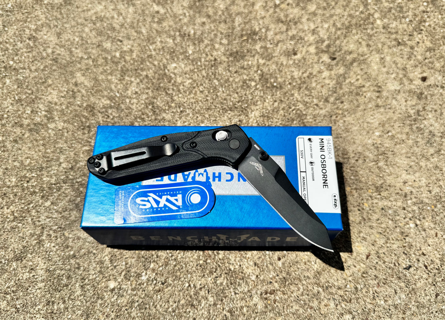 BENCHMADE MINI OSBORNE BLACK & BLUE