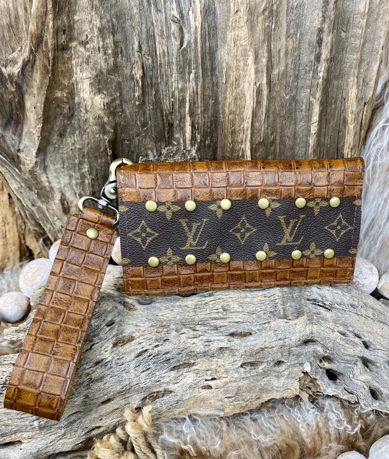 Keep it Gypsy - Fallon Wallet Upcycled LV Brown Weave