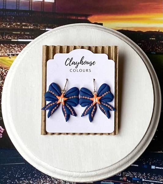 CC Astros Bow Earrings