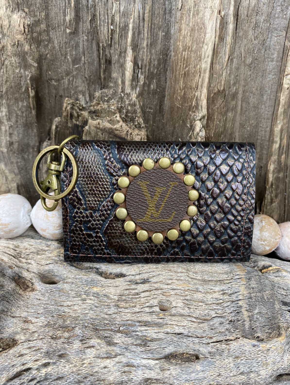 Keep it Gypsy -Upcycled LV Lavish Becca CC Holder- MetallicSnake