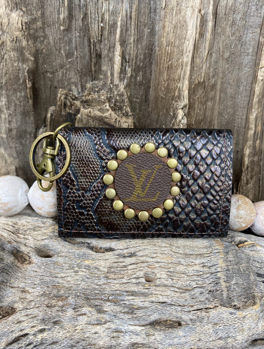 Keep it Gypsy -Upcycled LV Lavish Becca CC Holder- MetallicSnake