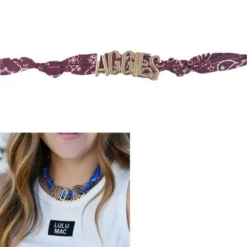 AGGIES Charm Necklace TAMU