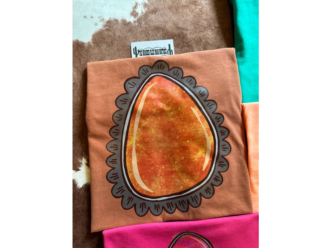 Orange Spiney Tee- Comfort Colors