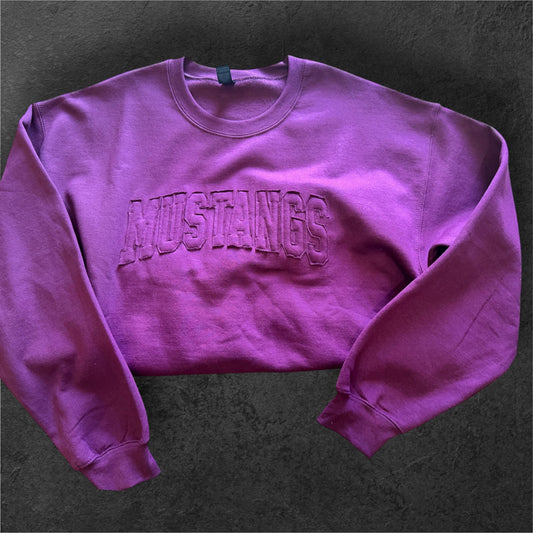 MUSTANGS RAGGY SWEATSHIRT MONO MAROON